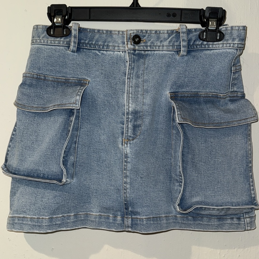 Misha Urban Light Blue Denim Jean Skirt. M. Like new!